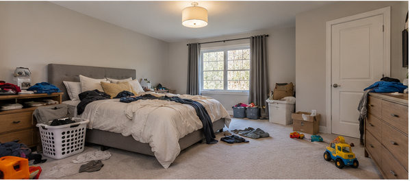 Before: decluttering sample, original property photograph